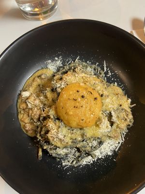 Charcoal spagetti at Mark & Vinny's Spaghetti & Spritz in Surry Hills