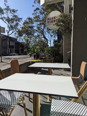 Outdoor seating at Mark & Vinny's Spaghetti & Spritz in Surry Hills