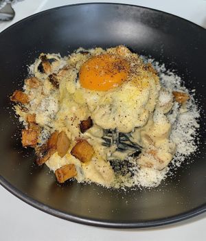 Charcoal Bucatini #Veganuary at Mark & Vinny's Spaghetti & Spritz in Surry Hills