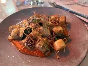 Vegan gnocchi with mushrooms   at Mark & Vinny's Spaghetti & Spritz in Surry Hills