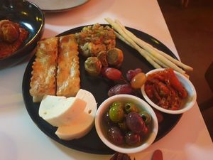 Vegan antipasto platter at Mark & Vinny's Spaghetti & Spritz in Surry Hills