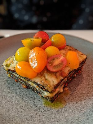 Vegan lasagna at Mark & Vinny's Spaghetti & Spritz in Surry Hills