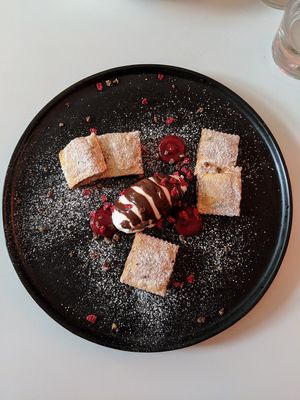 Vegan desert at Mark & Vinny's Spaghetti & Spritz in Surry Hills