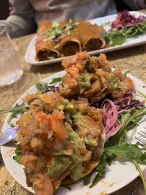 Jackfruit tostadas  at The Hungry Mexican in Dublin