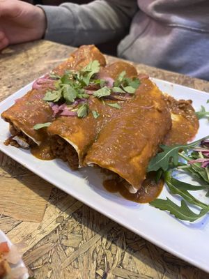 Enfrijoladas  at The Hungry Mexican in Dublin