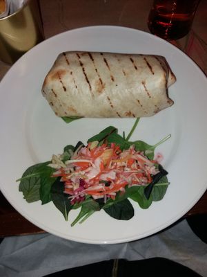 Vegan burrito with slaw  at The Hungry Mexican in Dublin