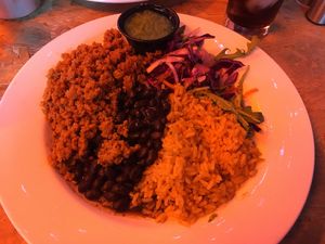 Burrito bowl with chili soya at The Hungry Mexican in Dublin