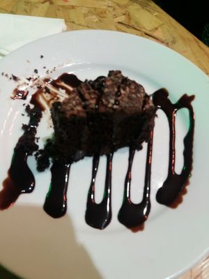 Vegan chocolate cake at The Hungry Mexican in Dublin