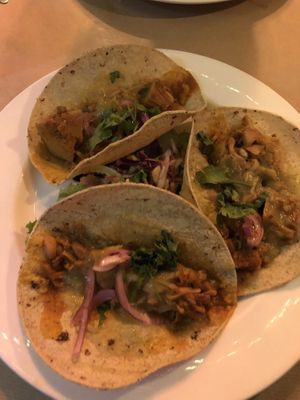 Jackfruit tacos (gf corn tortillas) at The Hungry Mexican in Dublin