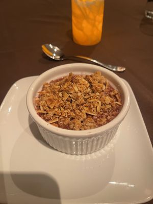 Fruit crisp  at Stone Hearth Grille in Tropic
