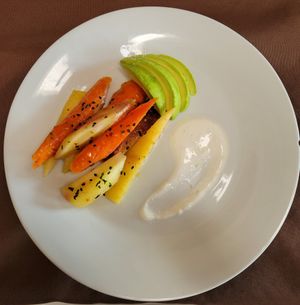 Citrus roasted carrot salad at Stone Hearth Grille in Tropic
