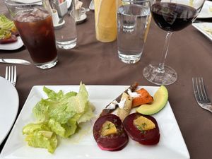 Shared Salads and appetizers  at Stone Hearth Grille in Tropic