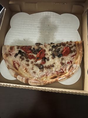 Sorry only half left for picture. Crust was delicious    at Flour & Barley in Las Vegas