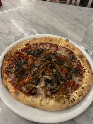 Vegan pizza   at Flour & Barley in Las Vegas