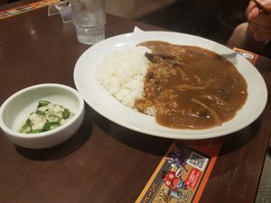 Mushroom curry with okra and yam at CoCo Ichibanya - JR Akihabara in Tokyo