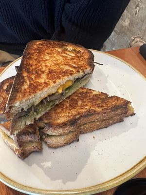Pesto toastie  at Ruby Lonesome in Petersham