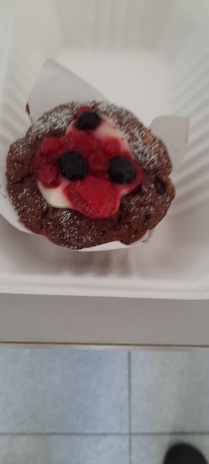 Choc muffin at Ruby Lonesome in Petersham