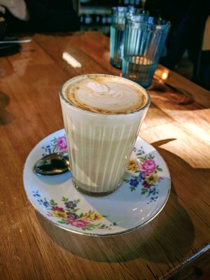 Soy latte at Ruby Lonesome in Petersham