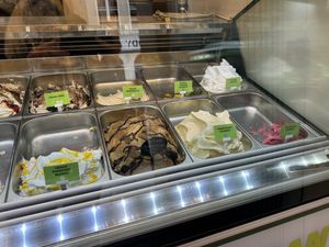 Vegan options (clearly labeled)  at Oyya in Bruges