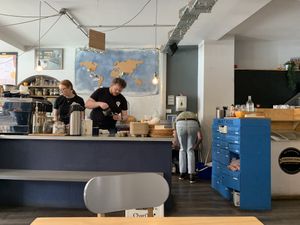 Counter for ordering   at Bean There Coffee Shop in Liverpool