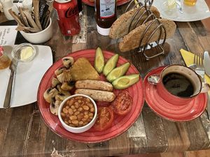 Lovely breakfast  at Mango Cafe in Mijas