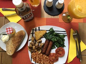 Superb vegan breakfast  at Mango Cafe in Mijas