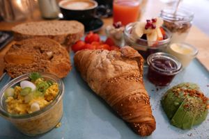 I mean is this breakfast heaven on a plate or what! at Blackbird in Bruges