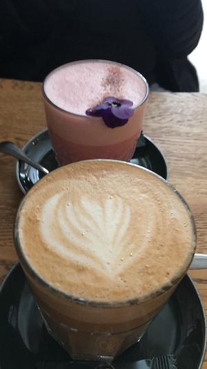 Beetroot and Café Latte.  at Blackbird in Bruges