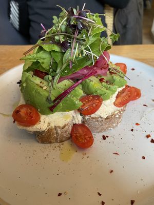 Avocado toast   at Blackbird in Bruges
