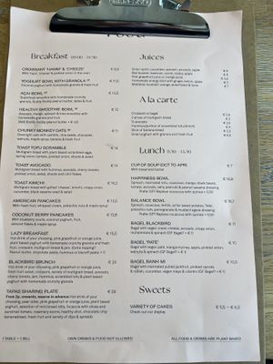 Menu  at Blackbird in Bruges