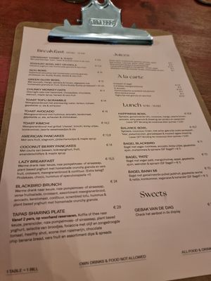 Menu april 2023 at Blackbird in Bruges