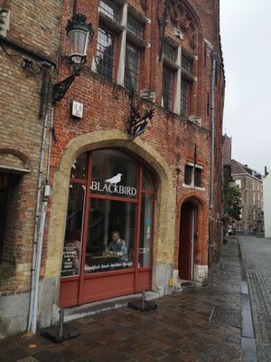Outside at Blackbird in Bruges