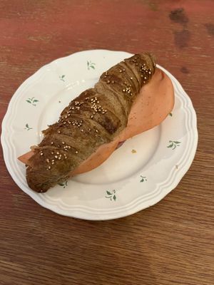 “Hamm and cheeze” croissant   at Blackbird in Bruges