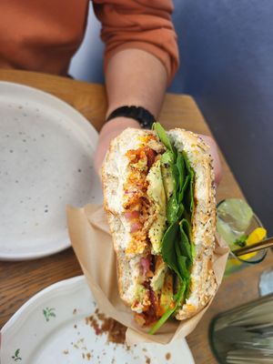 Black bird bagle at Blackbird in Bruges