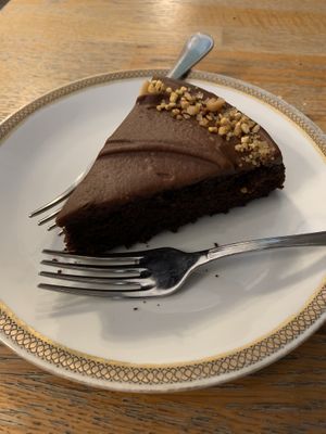 Chocolate cake    at Blackbird in Bruges