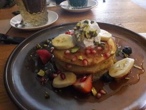American pancakes at Blackbird in Bruges