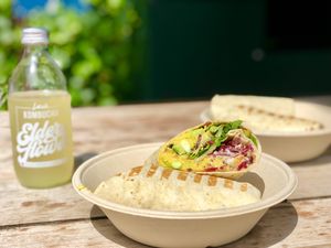 Mediterranean wrap  at Glo - Tivoli Food Hall in Copenhagen