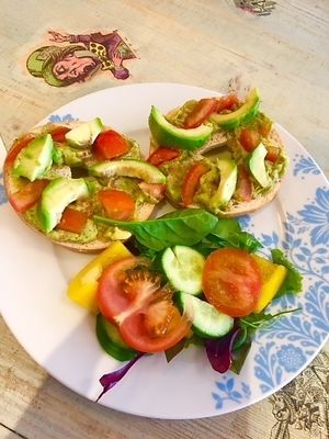 Avo bagel at The Gratitude Cafe in Telford