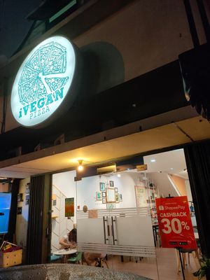 Outside at iVegan Pizza in Tangerang