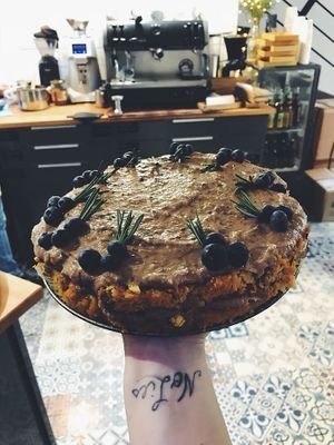 Vegan glutenfree carrot cake .. at Omam in Liberec