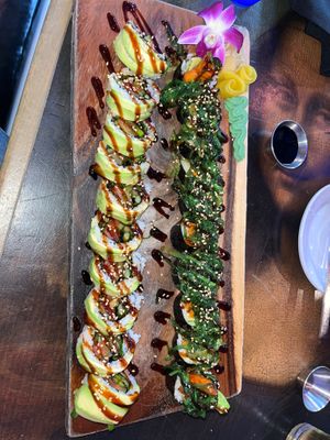 Apparently the buns aren't vegan so I didn't try the burger, and they no longer had the nitrogen drinks I saw on some of the other posts. It was decent sushi but very expensive at Art Burger Sushi Bar in Myrtle Beach