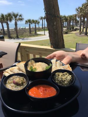 Despite the server saying it was vegan, I’m pretty sure the cilantro pesto had cheese.  at Art Burger Sushi Bar in Myrtle Beach