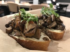 Truffled mushroom toast was excellent and filling!  at Plantmade in New York City