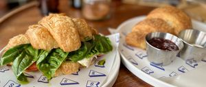 Pesto croissant and plain croissant with jam   at Secret Spot - Berawa in Tibubeneng