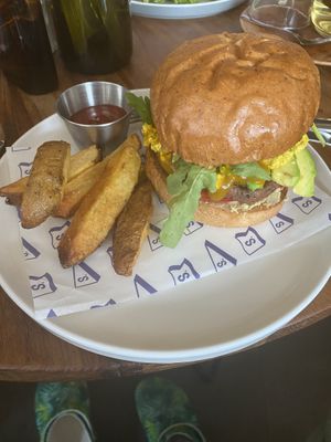 Breakfast burger  at Secret Spot - Berawa in Tibubeneng