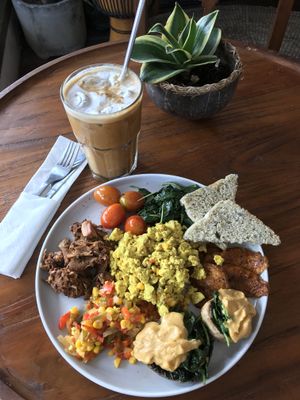 Full vegan, iced latte (70K+35K) at Secret Spot - Berawa in Tibubeneng