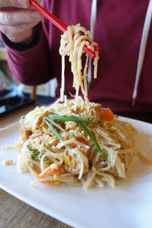 Vegan pad Thai  at Jinda Thai in Abbotsford