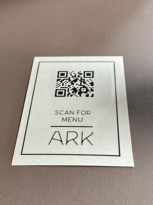 The digital menu at Ark in Copenhagen