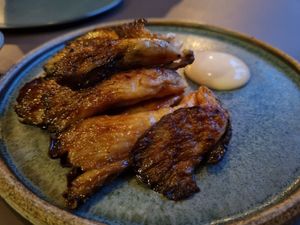 Local mushrooms and first main course at Ark in Copenhagen