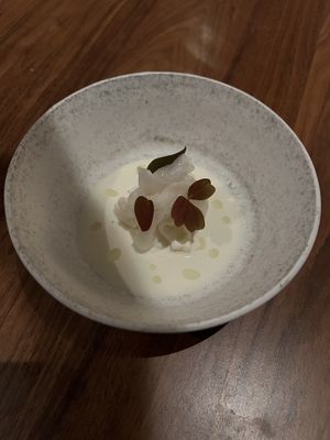 Turnip macadamia gazpacho  at Ark in Copenhagen
